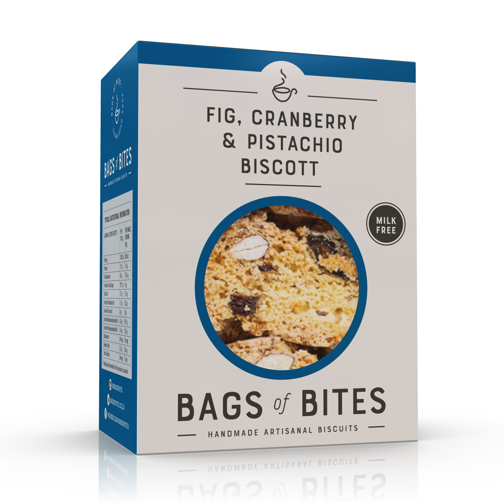 Bags of Bites - Fig, Cranberry, Pistachio Biscotti